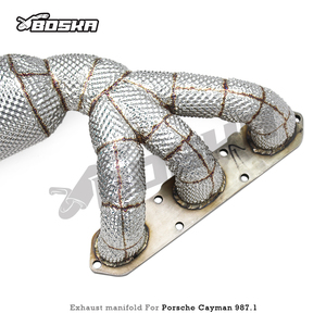Colector de Escape Personalizado de 300 Celdas para Porsche 987.1 Boxster/Cayman 3.4L 2004-2008, Tubo de Escape de Acero Inoxidable Boska Racing - Product Image 3