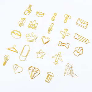 Bán sỉ biểu tượng tùy chỉnh kim loại Rose Gold mini dễ thương hình dạng cá nhân paperclips tùy chỉnh giấy Clips - Product Image 3