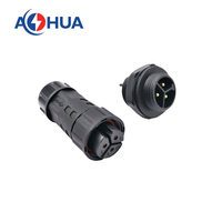 Câble de transformateur de puissance LED à 3 broches vers appareil monté sur panneau Fiche mâle femelle M20 Borne à souder/vis Connecteurs LED IP68
