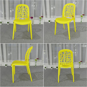 Silla de Jardín Nórdica Apilable, Económica y Colorida para Exteriores, Silla de Plástico Moderna para Cafetería - Product Image 6