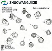 Ressort de batterie nickelé sur mesure ZW avec certification REACH RoHS pour supports de batterie, contacts électroniques et pièces de terminaison d'alimentation OEM