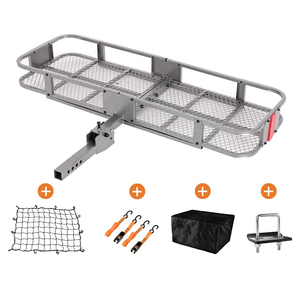 Remolque de Carga Plegable para Enganche de Remolque 60"x 21" con Bolsa de Carga y Red - Product Image 2