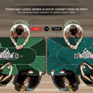 Tapete de Póker Texas Hold'em Impermeable y Plegable de 70x35 Pulgadas con Superficie Premium Suave, Diseño Moderno y Lujoso para <span class=keywords><strong>Casino</strong></span> y Juegos de Póker - Product Image 4
