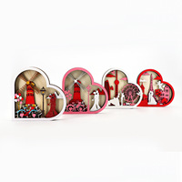 Sculpture en bois pour la Saint-Valentin Ornements en bois romantiques pour la décoration de la maison Décoration de table Cadeaux «Love» sur le thème pour les amoureux