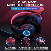 Harga Grosir Headphone Lipat Nirkabel B39 dengan LED Bercahaya dan Dukungan Kartu TF untuk Olahraga dan Game, Earset Bluetooth Nirkabel