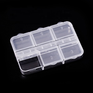 Multifunctional 6 Grid nail art decoration storage box nail decoration storage box