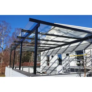 Ventana de techo empotrada con techo solar, tragaluz a prueba de viento, aleación de aluminio, ventana deslizante automática inteligente