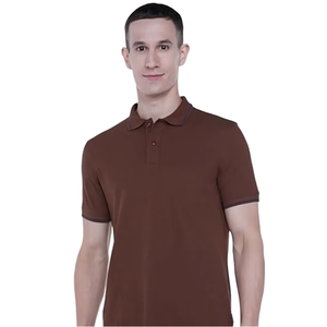 เสื้อกอล์ฟแขนสั้นผู้ชาย น้ำหนักเบา UPF 50+ ติดกระดุม ลายเรียบ ผ้าถัก ป้องกันขนร่วง เหมาะสำหรับกิจกรรมกลางแจ้ง - Product Image 1