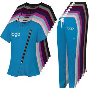 Nouvelle <span class=keywords><strong>pharmacie</strong></span> gommage costume uniforme médical clinique dentaire infirmière Service de santé vêtements de travail vétérinaires gommages personnalisés uniformes ensembles infirmière - Product Image 2