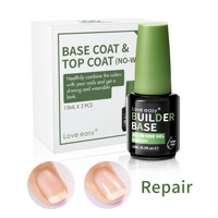 Kit de 2 Gels UV Constructeurs de Couleur pour Ongles, Vente en Gros Usine, OEM ODM, Logo Personnalisé, Longue Durée, Non Toxique, Base Coat Soak-off