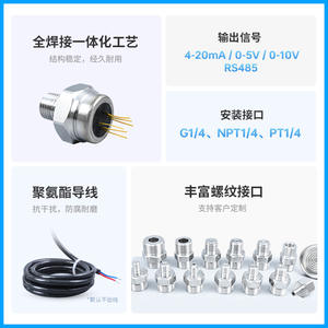 เครื่องส่งสัญญาณความดัน xuansheng เซ็นเซอร์ซิลิกอนแบบกระจาย IP65 4-20mA 0-1.0Mpa - Product Image 3