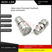 SHJH-LOK forgé Interchangeable Swagelok 316 Acier inoxydable poli 1/2in(10) JH-PTF d'accouplement rapide hydraulique à tête hexagonale