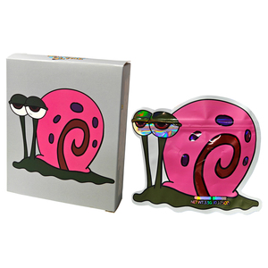 Thiết Kế Mới 300 + Holographic Kỳ Lạ Chết Cắt 3.5G Mylar Túi Mùi Bằng Chứng Nắp Kéo Hộp Giấy Bao Bì Zip Khóa Mylar Túi - Product Image 1