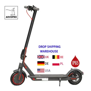 AOVO PRO ab İngiltere PL abd depo gönderi 350w Powered E-Scooter katlanır yetişkin 2 tekerlekli 350w ucuz elektrikli scooter