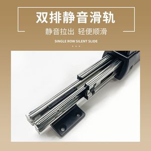 Xiduo Telescopic Trouser Rack Aluminum Alloy Ceiling Mount Double Damper Track <b>Wardrobe</b> Storage Hardware - Product Image 4