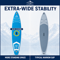 Planche de paddle gonflable extra large et stable de 11 pieds pour la location en resort et les flottes de clubs