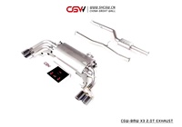 Silencieux d'échappement actif pour BMW X3 2.0T, 1 pièce, avec embouts en Fiber de carbone forgées, prix d'usine