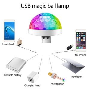 Mini Bola de Discoteca USB, Luces de Fiesta para Karaoke, Regalos para Niños, Decoraciones para Fiestas de Cumpleaños, Halloween y Navidad - Product Image 3