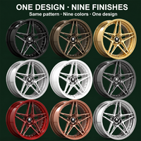 Jantes forgées en deux parties à dix branches argentées avec baril rouge 18 19 20 21 pouces 5x112 5x114.3 5x120 BMW M4