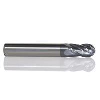 CNC Boule Nez EndMills 3D Sculpture Routeur Bit Carbure Ball End 5/16 Downcut Spirale Fraise 4Flute-1/4 Tige Personnalisable