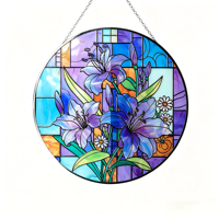Atrapasueños Personalizado de Vidrio Teñido de 12 Pulgadas - Brillante con Efectos Únicos de Luz y Color