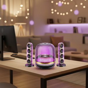 Altavoz Inalámbrico Mini Crystal 5 de Huaqiangbei, con Bajos Potentes, Diseño Desmontable, para Computadoras, Salas de Estar, Sonido Envolvente para el Hogar - Product Image 6