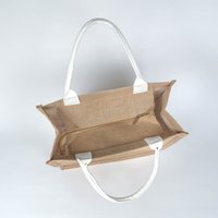 Sac fourre-tout en jute écologique personnalisé avec logo imprimé, sac en tissu recyclé, sacs de shopping