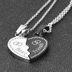 Venta al por mayor Buen <span class=keywords><strong>Amor</strong></span> collar de <span class=keywords><strong>la</strong></span> <span class=keywords><strong>amistad</strong></span> de acero inoxidable mejores amigos corazón pareja Collar para el Día de San Valentín - Product Image 4