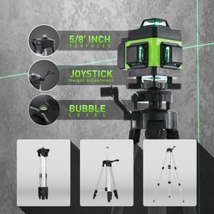 مستوى ليزر دوار ذاتي التسوية 360 درجة بـ 16 خط أخضر، خطوط أفقية وعمودية متقاطعة، أداة قياس قابلة لإعادة الشحن للاستخدام الشخصي - Product Image 3