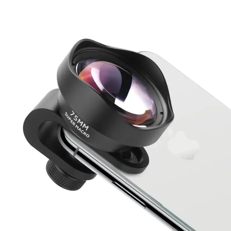 Ulanzi เลนส์กล้องโทรศัพท์75มม. มาโคร,เลนส์มาโคร HD ไม่มีการบิดเบือนสำหรับ iPhone Samsung Huawei Xiaomi สมาร์ทโฟน