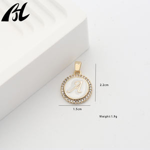 All'ingrosso bianco iniziale <span class=keywords><strong>14K</strong></span> elettrolitica collane in acciaio inossidabile alla moda 26 lettere ciondolo alfabeto con catena a maglie - Product Image 6