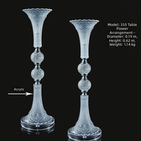 Support floral en métal et acrylique, grand modèle, pour centre de table de mariage, rideau de glace, or et argent, décoration de scène et de sol pour événements