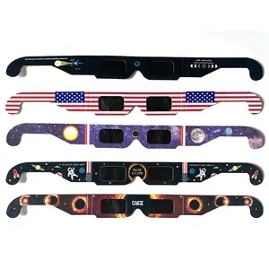 Low Price Stock Factory Price CE Certified ISO 3D Paper Solar Eclipse Glasses for Viewing Eclipse