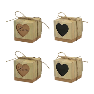 Caja de Dulces de Papel Kraft con Textura de Madera, Estilo Retro, Personalizada, en Forma de Bolso, Hecha con Materiales Reciclados, Apta para Alimentos - Product Image 1
