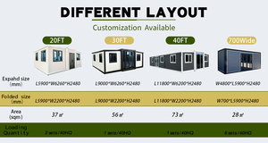 Tony Nhà Phòng đúc sẵn nhà của phòng cabin 20ft có thể gập lại cửa hàng 4 phòng ngủ nhà di động trên bánh xe cửa hàng container - Product Image 5