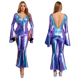 Traje de Baile para Mujer, Tallas S-3XL, Mono Metálico para Entrenamiento de Baile, Discoteca, Club, Traje de Baile Lírico para Competencia - Product Image 2