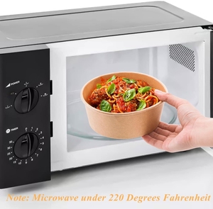 Sẵn sàng để tàu tùy chỉnh dùng một lần compostable kraft giấy súp Bát giấy thực phẩm container 500ml 750ml với nắp cho bạn lựa chọn - Product Image 3