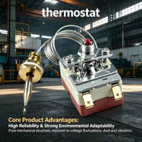 Thermostat mécanique à réinitialisation manuelle avec écrou pour chauffe-eau électrique, four et équipements de chauffage – Pièces détachées