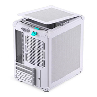Boîtier de bureau portable JOESIBER C6-ITX Mid Tower MicroATX avec ventilateur RGB, port USB frontal et panneau latéral en acier MESH avec fenêtre – En stock