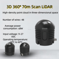 Scanner LiDAR 3D ultra-léger 220g, 48 lignes, 360°, précision 2cm, capteur de distance 70m, navigation de drone, évitement d'obstacles robotique, ROS