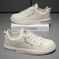 Sneakers de marche élégantes en patchwork pour hommes, mélange de cuir et de mesh, chaussures de sport décontractées, streetwear tendance pour les jeunes