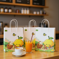 Sacs cadeaux en papier biodégradables écologiques à fond plat, qualité alimentaire, avec logo numérique, luxe, 150 g/m², vente en gros et au détail à prix abordable