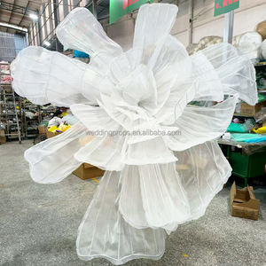 Expositor de ventana de mariposa gigante y flor púrpura gigante artificial para eventos de fiesta de boda - Product Image 6