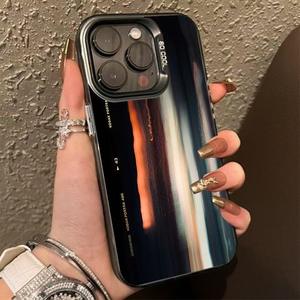 เคสโทรศัพท์มือถือสีอิเล็กโทรเพลทสีเงินพิมพ์เงาลวงตาสำหรับ iPhone x XR XS 11 12 13 14 15 16 17 PRO <span class=keywords><strong>MAX</strong></span> - Product Image 1