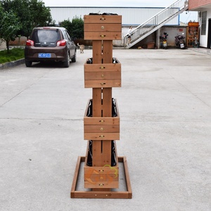 Jardinière en bois <span class=keywords><strong>verticale</strong></span> à 4 plateaux pour jardin d'herbes aromatiques - Product Image 2