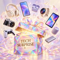 Boîte Mystère Porte-Bonheur 0,5 KG Nouveauté 2025 – Gadgets Électroniques Intelligents TFT 4G Incluant Montre Connectée, Casque Gaming et Téléphones Portables – Surprise Passionnante