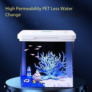 Mini Desktop rettangolare novizio acquario nuovo auto-circolante piccolo acquario eco-friendly ornamento di plastica per Desktop accessori - Product Image 4