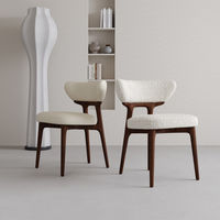 Chaise de salle à manger en bois massif de style nordique moderne JP, revêtement en cuir synthétique, couleur personnalisable, meubles pour la maison