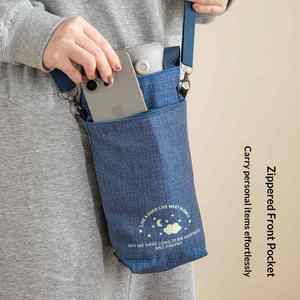 Portavasos Térmico Ecológico, Portabotellas Universal Grande con Bolsillo para Teléfono, Almacenamiento para Viajes - Product Image 2