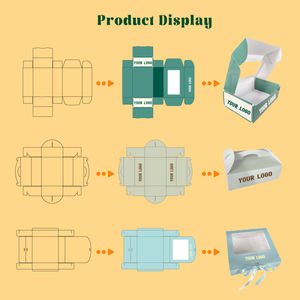 Emballage de biscuits en papier de qualité alimentaire avec estampage doré, boîte à donuts à emporter avec séparateur en carton - Product Image 3